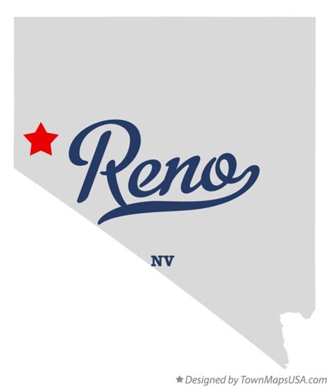 Map of Reno, NV, Nevada