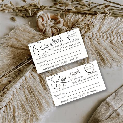 Referral Card Template Refer a Friend Rewards Card Client | Etsy