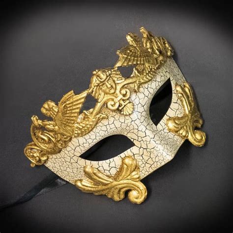 Men's Masquerade Mask Mardi Gras Mask Gold Mask - Etsy