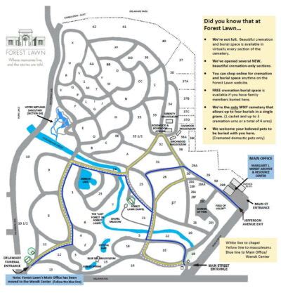 Cemetery Map - Forest Lawn - Buffalo, NY