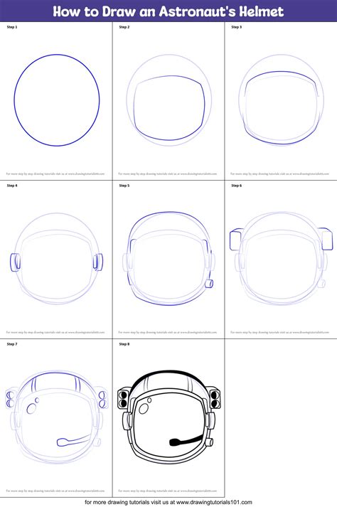 How to Draw an Astronaut's Helmet (Tools) Step by Step | DrawingTutorials101.com