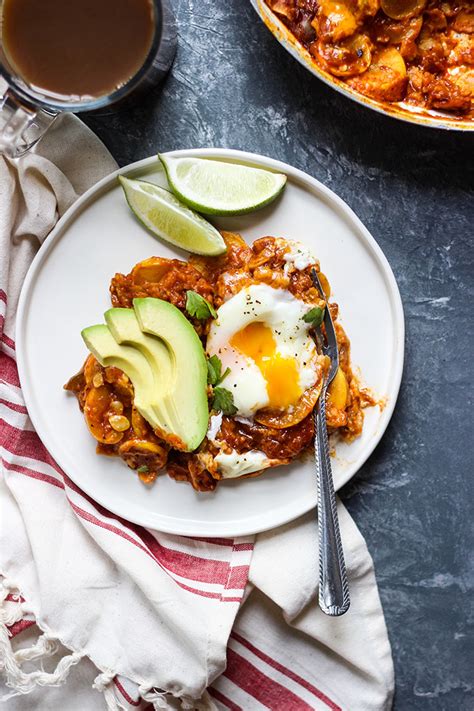 Skillet Chilaquiles with Eggs | Dietitian Debbie Dishes