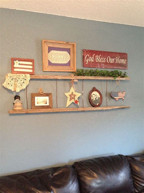 Ladder on wall | Ladder wall decor ideas, Ladder wall decor, Wall decor