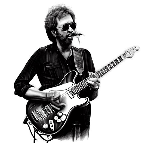 Eric Clapton Playing the Blues · Creative Fabrica