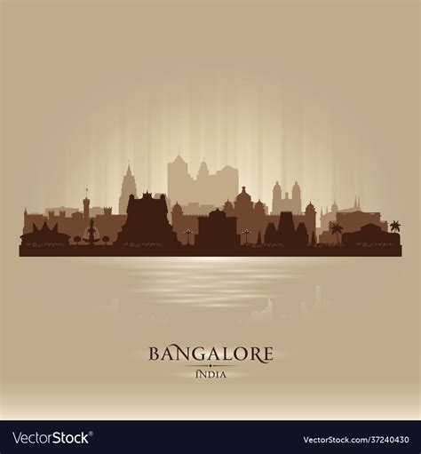 Bangalore india city skyline silhouette Royalty Free Vector