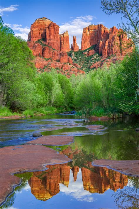 Cathedral Rock Reflection In Oak Creek Fine Art Print | Photos by Joseph C. Filer