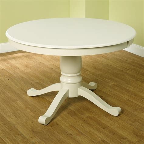 Simple Living Alexa Round Antique White Pedestal Dining Table ...