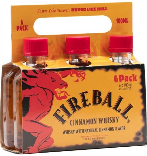 Fireball® Cinnamon Whisky, 6 ct / 100 mL - QFC