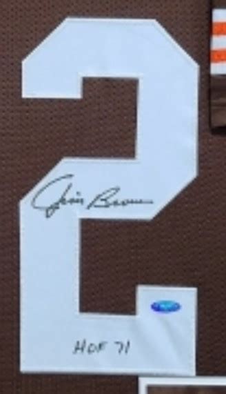 Jim Brown Autographed Framed Browns Mitchell & Ness Jersey - The Stadium Studio