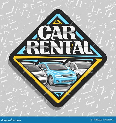 Vector logo for Car Rental stock vector. Illustration of parking ...