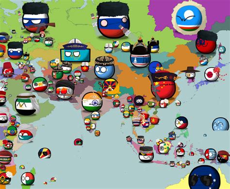 Alternate map of Asia with countryballs #1 by comradeprophet27 on ...