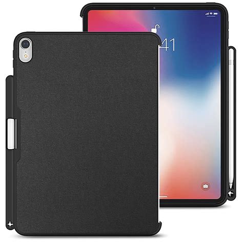 iPad Pro 11 Case 2018, Luvvitt Back Cover with Pencil Holder Compatible with Apple Smart Cover ...