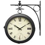 AcuRite 9-in. Indoor/Outdoor Double-Sided Hanging Clock with 360° Spin ...