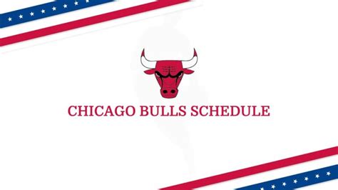 Free Chicago Bulls Schedule Template