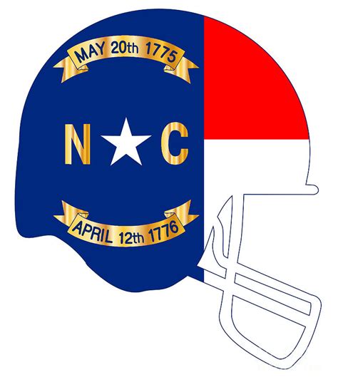 North Carolina State Flag Football Helmet Digital Art by Bigalbaloo Stock - Fine Art America