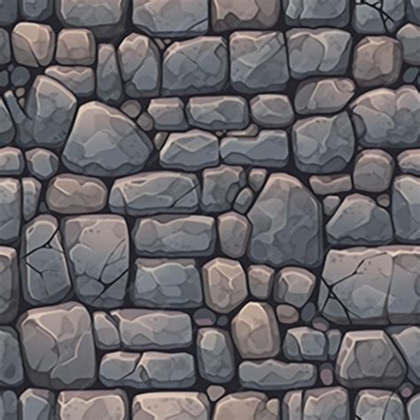 Premium Photo | A cartoon stone wall with a pattern of rocks generative ai