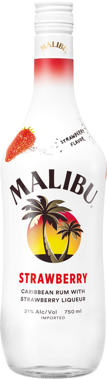 Malibu Strawberry_750 ML_FrontBottle - Luekens Wine & Spirits