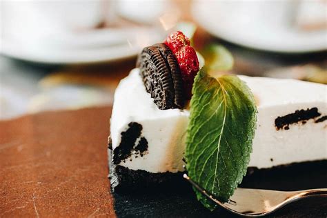 Close Up Food Photo of Oreo Cake Dessert with Strawberry and Cookie ...