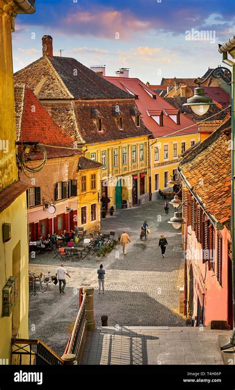 Sibiu old town, Transylvania, Romania Stock Photo - Alamy