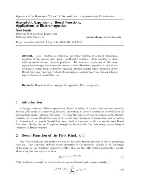 Bessel Function | PDF | Mathematical Analysis | Teaching Mathematics