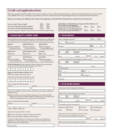 FREE 12+ Sample Credit Application Form in PDF | MS Word | Excel