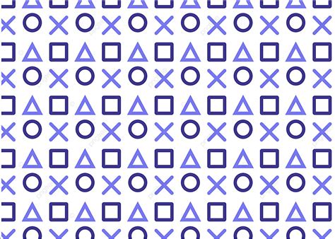 Playstation Icon Game Geometric Shapes Seamless Pattern Background ...