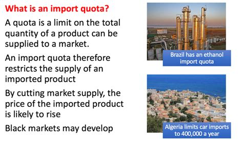 Import Quotas | Economics | tutor2u