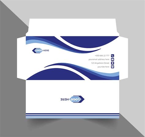 Premium Vector | Corporate envelope template or envelope design