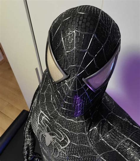 Black Spiderman Suit Sam Raimi Black Spider-man Costume With Faceshell ...