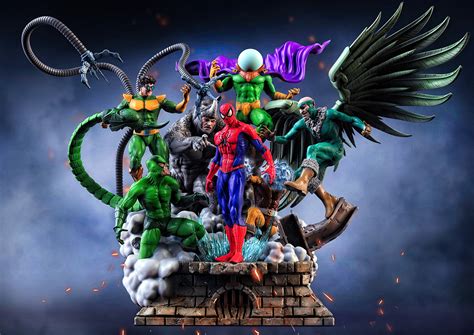 ArtStation - Sinister Six vs Spider-Man Diorama