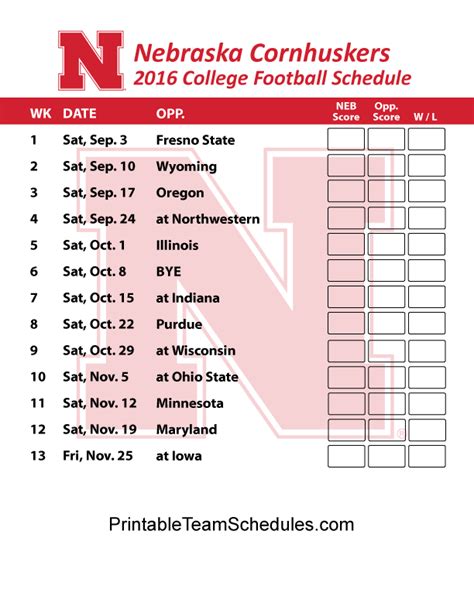 Nebraska Cornhuskee Football Schedule 2024 - New England Patriots ...