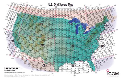 Amateur Radio United States Grid Square Map 13 x 19 Ham Radio - 1960-Now