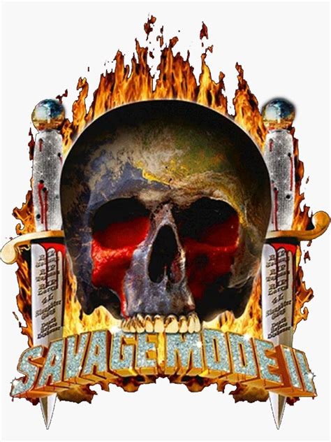 "21 Savage, New Official Savage Mode II Skull Merch, Rare Savage Mode 2 Merch" Sticker for Sale ...