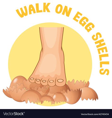 English idiom with picture description for walk Vector Image