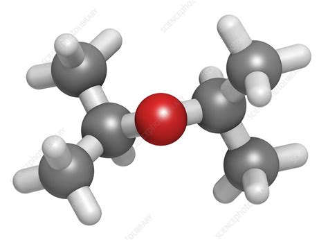 Diisopropyl ether solvent molecule - Stock Image - F012/9937 - Science Photo Library