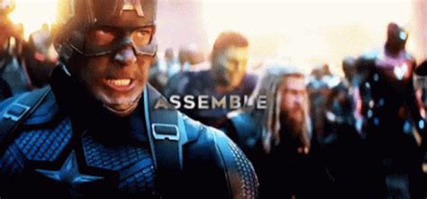 Avengers Assemble Captain America GIF - AvengersAssemble CaptainAmerica AvengersEndgame ...