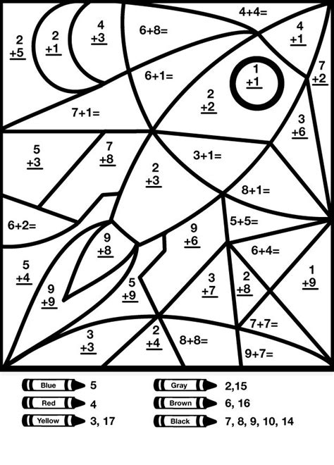 Math Coloring Worksheet: Addition