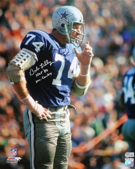 Bob Lilly Autographed Dallas Cowboys 16×20 Photo HOF & Mr Cowboy BAS ...