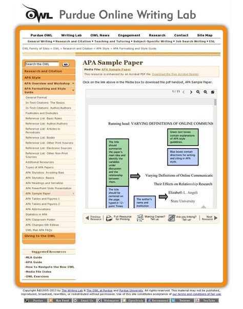 Purdue owl sample research paper