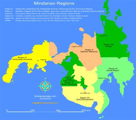 MAP OF MINDANAO REGIONS AND ARMM | Download Scientific Diagram