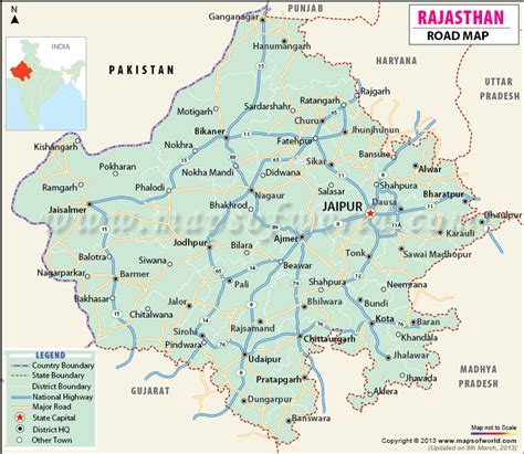 Rajasthan Road Map With Distance - Infoupdate.org