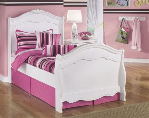 Signature Design Exquisite White Wood Twin Sleigh Bed by Ashley | Sleigh bedroom set, Ashley ...