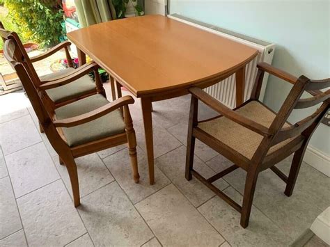 Ikea adjustable expandable dining table solid wood oak free chairs | in Redbridge, London | Gumtree