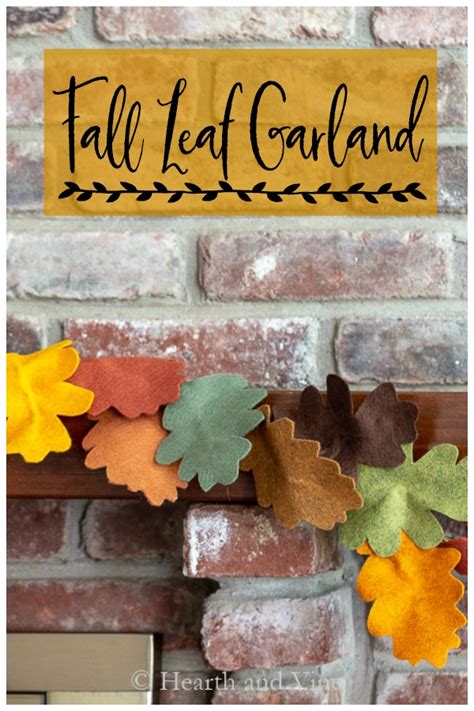 Fall Leaf Garland DIY for a Cheery Colorful Mantel | Hearth and Vine