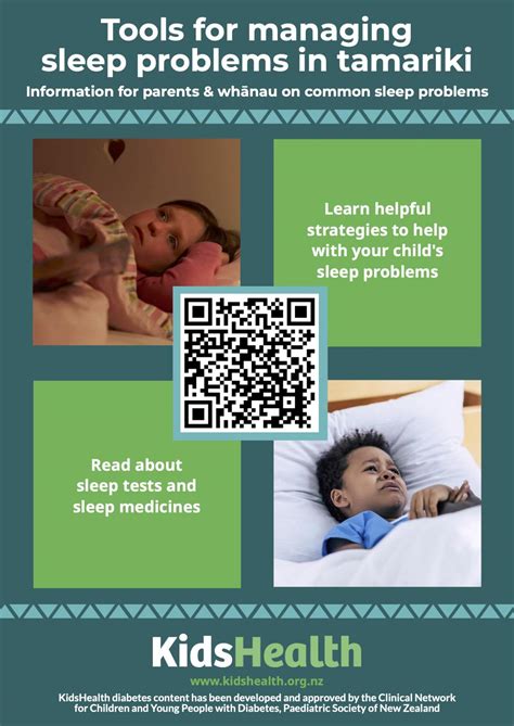 KidsHealth QR Code Poster - Tools For Managing Sleep Problems | KidsHealth NZ