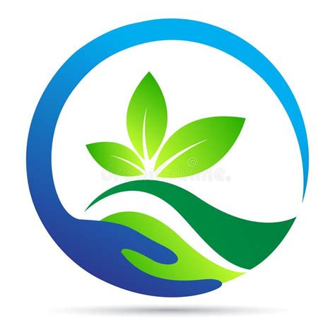 Save Nature Logo Leaf Wellness Earth Ecology Plant Green Symbol Vector ...