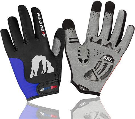 RocRide Mens Cycling Gloves Gel Padded Full Finger Mountain, Road, BMX. - Walmart.com - Walmart.com