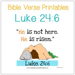 Easter Bible Verse Printables - Christian Preschool Printables