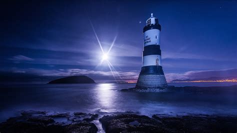 Lighthouse At Night Painting at PaintingValley.com | Explore collection of Lighthouse At Night ...