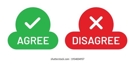 Agree Disagree Button Vector Illustration Stock Vector (Royalty Free ...